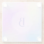 Farbiger holografischer Hintergrund Glasuntersetzer (Rückseite)