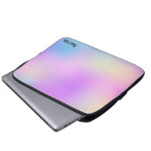 Farbiger holografischer Hintergrund Laptopschutzhülle (Vorne Knopf)