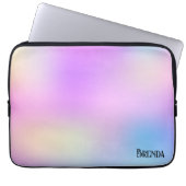 Farbiger holografischer Hintergrund Laptopschutzhülle (Vorderseite)