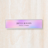 Farbiger holografischer Hintergrund Türschild (Vorderseite )