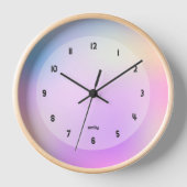 Farbiger holografischer Hintergrund Uhr (Vorderseite)