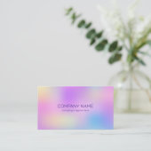 Farbiger holografischer Hintergrund Visitenkarte (Stehend Vorderseite)