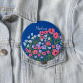 Farbiger Hübscher Blumenkohl + Individuelle Name Button (Beispiel)