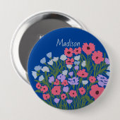 Farbiger Hübscher Blumenkohl + Individuelle Name Button (Vorne & Hinten)