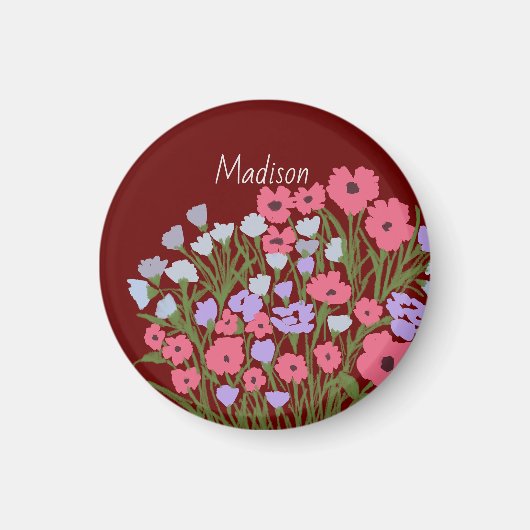Farbiger Hübscher Blumenkohl + Individuelle Name Magnet (Vorne)