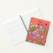 Farbiger Hübscher Blumenkohl + Individuelle Name Notizblock (Innenseite)