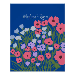 Farbiger Hübscher Blumenkohl + Individuelle Name Poster
