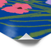 Farbiger Hübscher Blumenkohl + Individuelle Name Poster (Ecke)