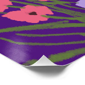 Farbiger Hübscher Blumenkohl + Individuelle Name Poster (Ecke)