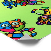 farbiger Hund2 Poster (Ecke)