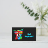 Farbiger Hund Custom Hundetrainer Visitenkarte (Stehend Vorderseite)