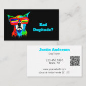 Farbiger Hund Custom Hundetrainer Visitenkarte (Vorne/Hinten)