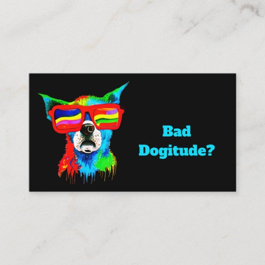 Farbiger Hund Custom Hundetrainer Visitenkarte (Vorderseite)