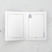 Farbiger Hund mit Knochen-Grußkarte Karte (Innenseite)