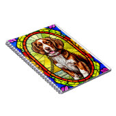 Farbiger Hund mit vergoldetem Glas Notizblock (Rechte Seite)