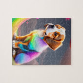 Farbiger Hund Puzzle (Horizontal)