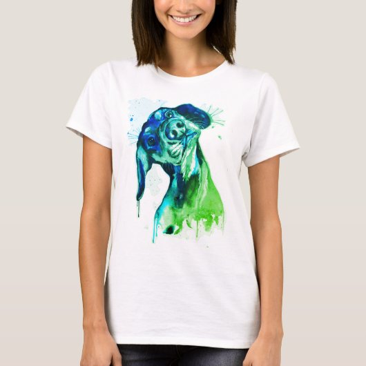 Farbiger Hund T-Shirt (Vorderseite)