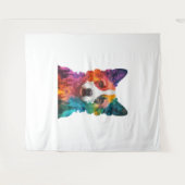 farbiger Hund Wandteppich (Vorderseite (Horizontal))