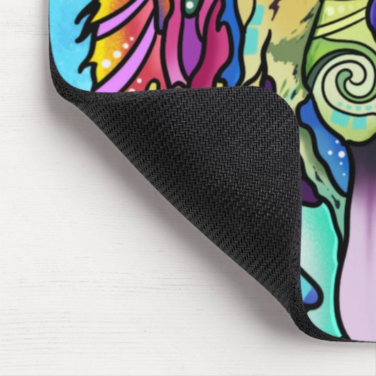 Farbiger Hundehund Mousepad (Ecke)