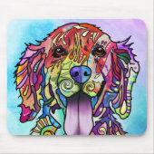 Farbiger Hundehund Mousepad (Vorne)