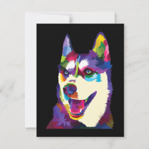Farbiger Hundshund-Pop Art Einladung