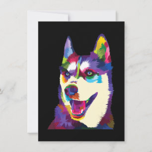 Farbiger Hundshund-Pop Art Einladung
