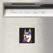 Farbiger Hundshund-Pop | Art Magnet (In Situ (Geschirrspüler))