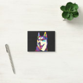 Farbiger Hundshund-Pop | Art Post-it Klebezettel (Büro)