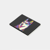 Farbiger Hundshund-Pop | Art Post-it Klebezettel (angewinkelt)
