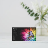 Farbiger Ice-Skate Visitenkarte (Stehend Vorderseite)