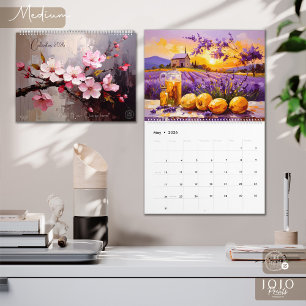 Farbiger Impasto-Kunstkalender Kalender