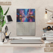 Farbiger Impasto-Kunstkalender Kalender