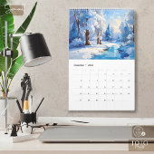 Farbiger Impasto-Kunstkalender Kalender