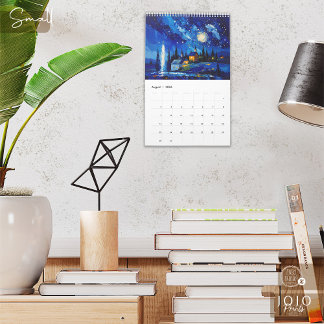Farbiger Impasto-Kunstkalender Kalender