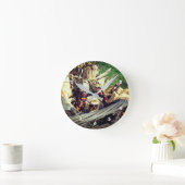 Farbiger indischer Mais in Korbgeflecht Runde Wanduhr (Zuhause)