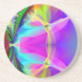 Farbiger Innenkreis Sandstein Untersetzer (Vorne)