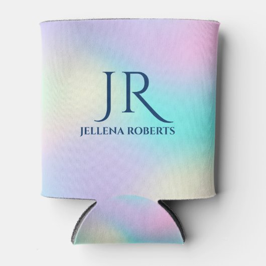 Farbiger irisierender Hintergrund 2 Dosenkühler (Vorderseite)