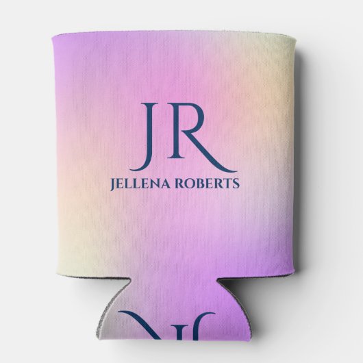 Farbiger irisierender Hintergrund 3 Dosenkühler (Rückseite)