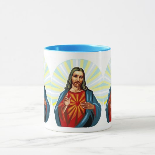 Farbiger Jesus Tasse (Zentrum)