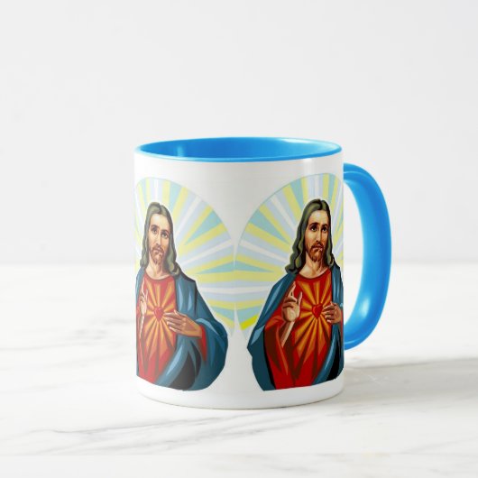 Farbiger Jesus Tasse (VorderseiteRechts)