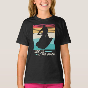 Farbiger Jet Ski Spruch Surfstrand Farben Zitat T-Shirt