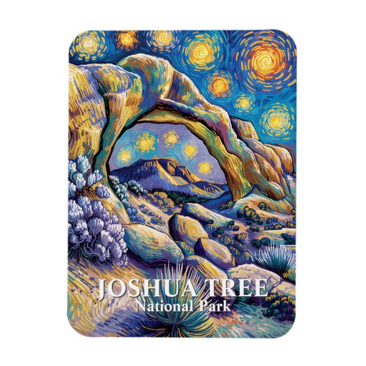 Farbiger Joshua Tree Arch Rock Moderner Van Gogh Magnet (Vertikal)