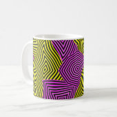 Farbiger Jugendstil Muster  Kaffeetasse (Vorderseite Links)