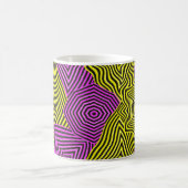 Farbiger Jugendstil Muster  Kaffeetasse (Mittel)