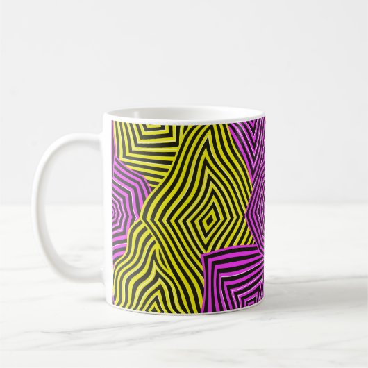 Farbiger Jugendstil Muster  Kaffeetasse (Links)