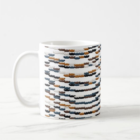 Farbiger Jugendstil-Muster  Kaffeetasse (Links)
