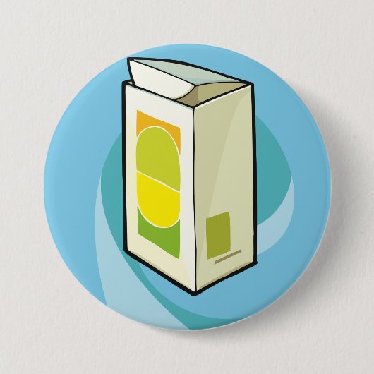 Farbiger Juice Carton Moderner Minimal Button (Vorderseite)
