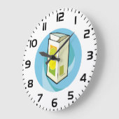Farbiger Juice Carton Moderner Minimal Große Wanduhr (Winkel)