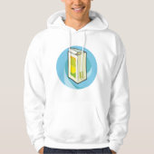Farbiger Juice Carton Moderner Minimal Hoodie (Vorderseite)