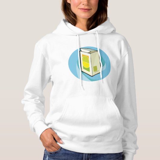 Farbiger Juice Carton Moderner Minimal Hoodie (Vorderseite)